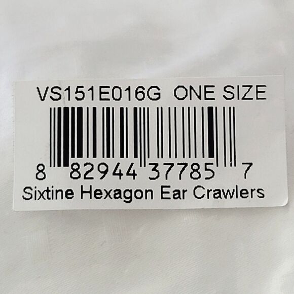 Via Saviene Sixtine Hexagon Ear Crawler Stud Earrings - Picture 7 of 7